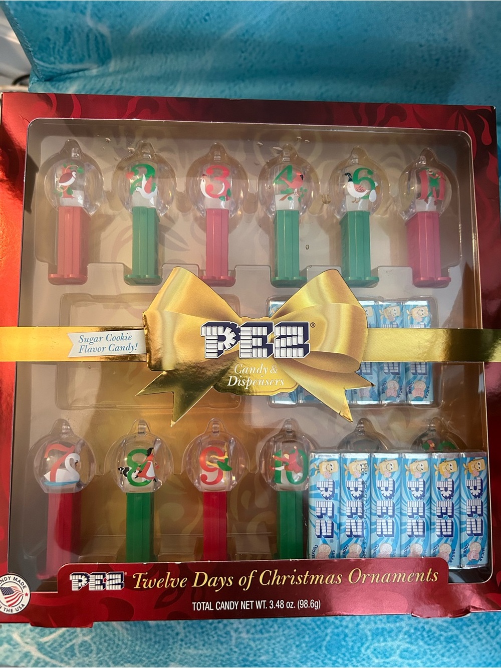 PEZ Twelve Days of Christmas Candy Dispensers - Red & Green